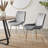 5-Piece Rectangular Glass Top Dining Set with Velvet Chairs-1656871041
