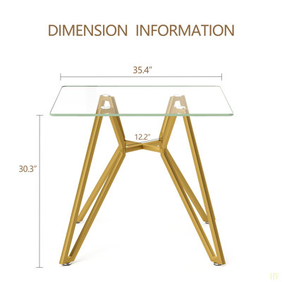 Table de salle à manger ronde en verre trempé de 35,4 pouces, pouvant accueillir 1 à 4 personnes, petite table de salle à manger de cuisine peu encombrante, équipée de pieds de table en métal robustes, convenant à la salle à manger et au salon