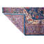 Tapis bleu marine et mauve de haute qualité noué à la main