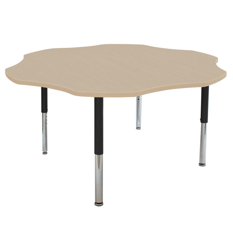 Table d'activité avec pieds réglables La Madera, Érable / noir, Super