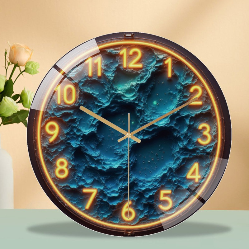 Horloge murale 12 po Glowing