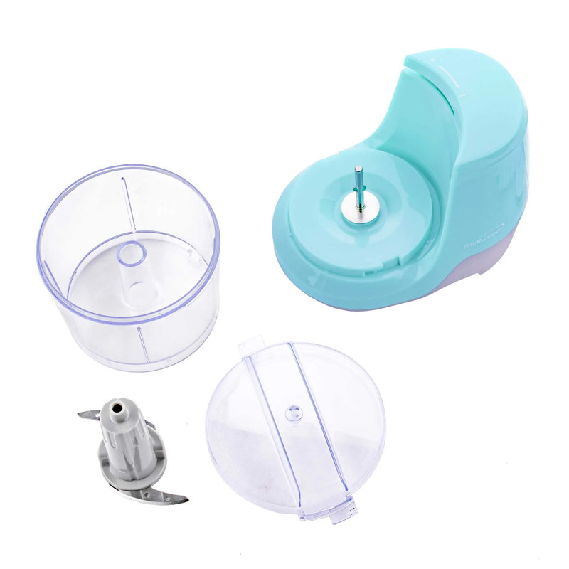 Brentwood 1.5 Cup Mini Food Chopper – 100w Electric Vegetable Chopper With Stainless Steel Blades, Safety Lock Lid & Anti-slip Base – Compact Electric Food Processor For Dips, Salsa & Dressings