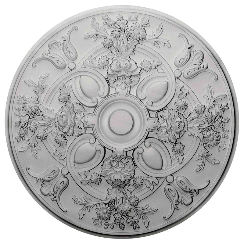 Endurathane Baile Ceiling Medallion, 31 1/4"OD x 2 1/4"P (Fits Canopies up to 6"), Factory Primed, Primed