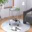 Table basse ronde avec roulettes et tables d'appoint mobiles à 2 niveaux