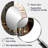 Golden Geometric Glam Full Moon II - Modern Oval Wall Mirror-395560974