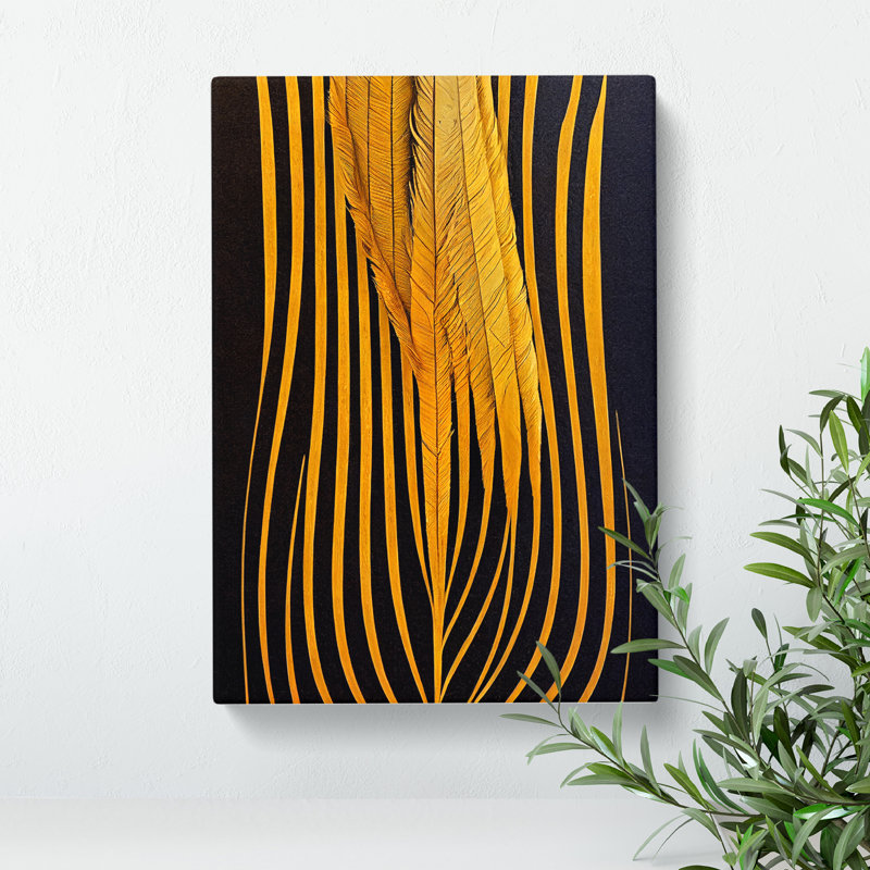 Wondrous Feather - Wrapped Canvas Print, 60cm H x 40cm W x 3cm D