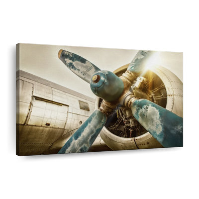 Sunlit Vintage Airplane Canvas Print
