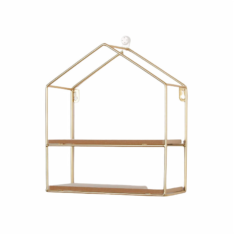Tablette flottante carrée en bois massif