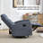 Manual Recliner Chair with Rocker and Swivel in Fabric-243792395