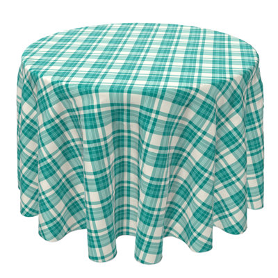 Fabric Textile Products, Inc. Round Tablecloth, 100% Cotton, 60 Round", Plaid 11