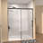 48" W × 72" H Single Sliding Shower Door,5Mm Fixed Glass And 6Mm Sliding Glass Frameless , Clear Tempered Glass, Stainless Steel Handle,Matte Black
