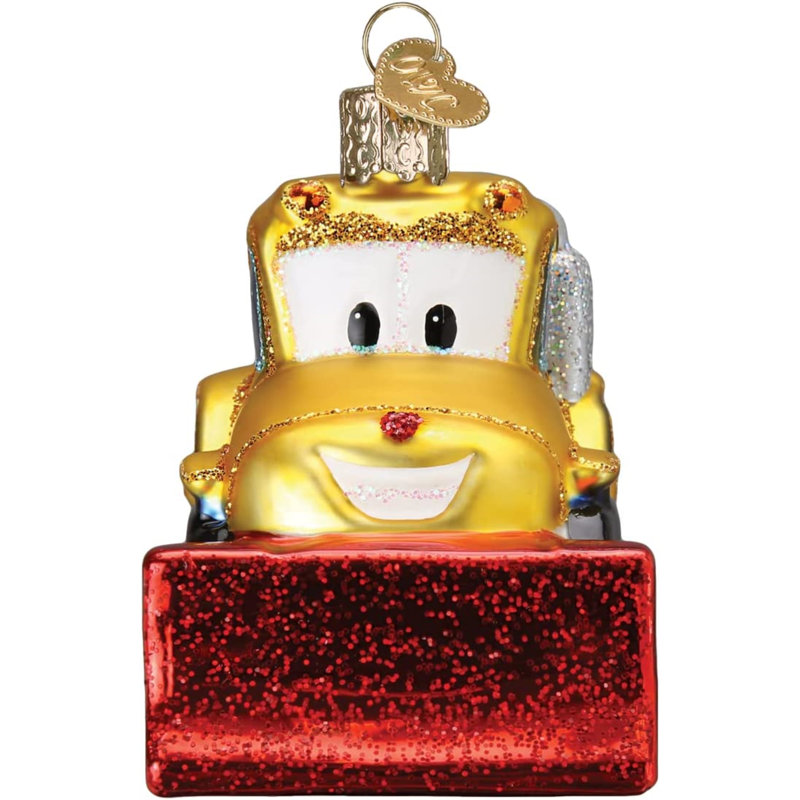 Old World Christmas Blown Glass Ornament for Christmas Tree, Bright-Eyed Bulldozer