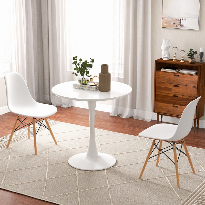 Grateron 2 - Person Pedestal Dining Set, White
