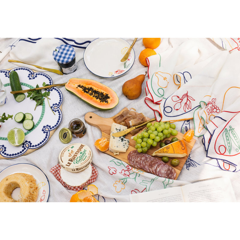 Fete Embroidered Linen Napkins