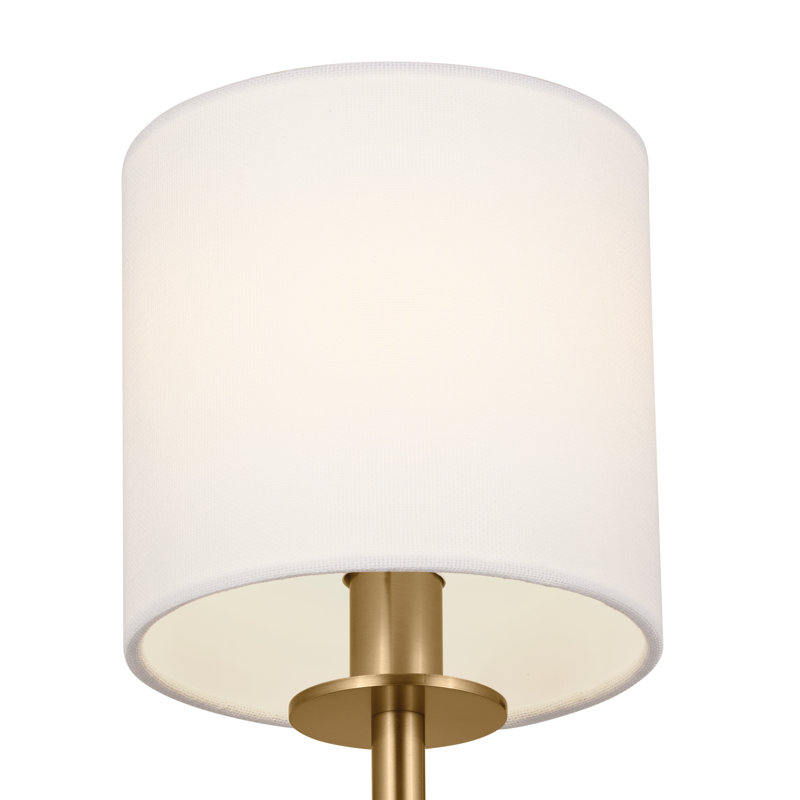 Erzin Armed Sconce, Brushed Natural Brass