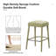 Tabouret de bar rembourré sans dossier en tissu - siège rembourré avec pieds et repose-pieds robustes, siège peu encombrant pour îlot de cuisine, comptoir de salle à manger et pub, 2 ensembles-1863056329