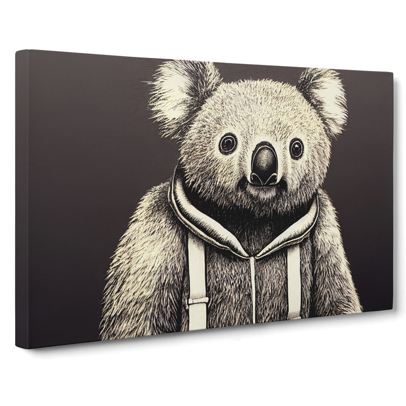 Young Koala Bear - Wrapped Canvas, 40cm H x 60cm W