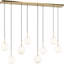 Lustre moderne à 8 lumières Richard June Thadine 60 po à intensité variable, en laiton vieilli-209711537-209711550