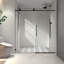6076 frameless one fixed and one shifted Shower Door-115722963