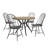 Stehle 45" Round Wood Table And Two-Tone Spindle Dining Chairs Set - Table And 4 Frame Chairs-1784711808-1784711811