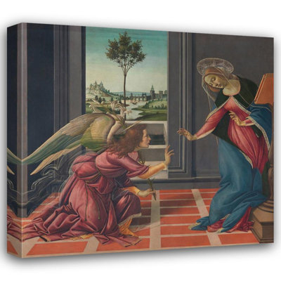 "Annunciation" by  Sandro Botticelli - Gallery Wrap Canvas Wall Art