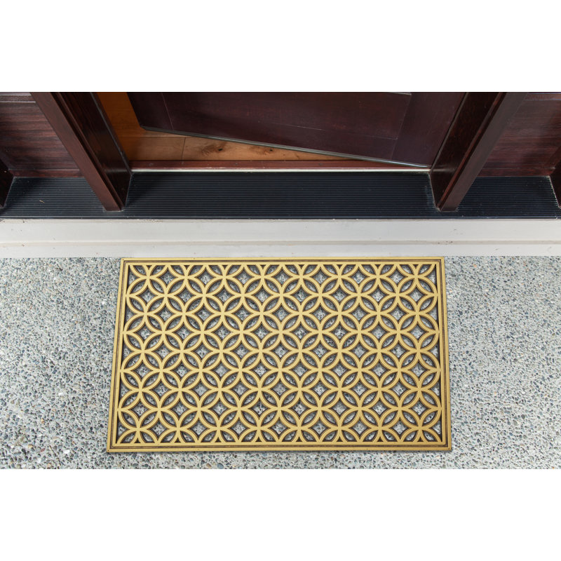 Daisjah Non-Slip Geometric Outdoor Doormat