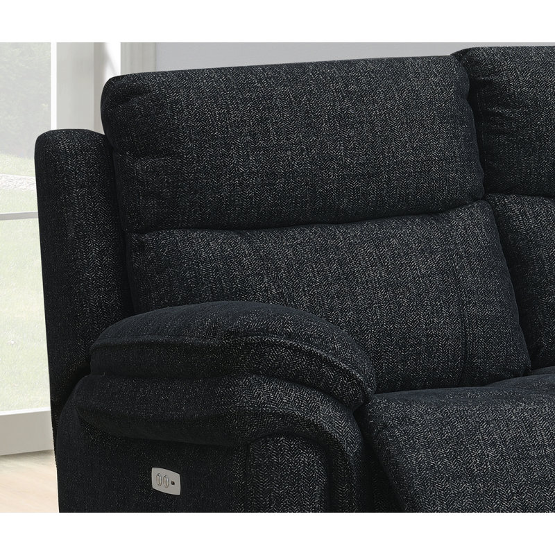 Coombs 2 Seater Electric Reclining Loveseat, Black