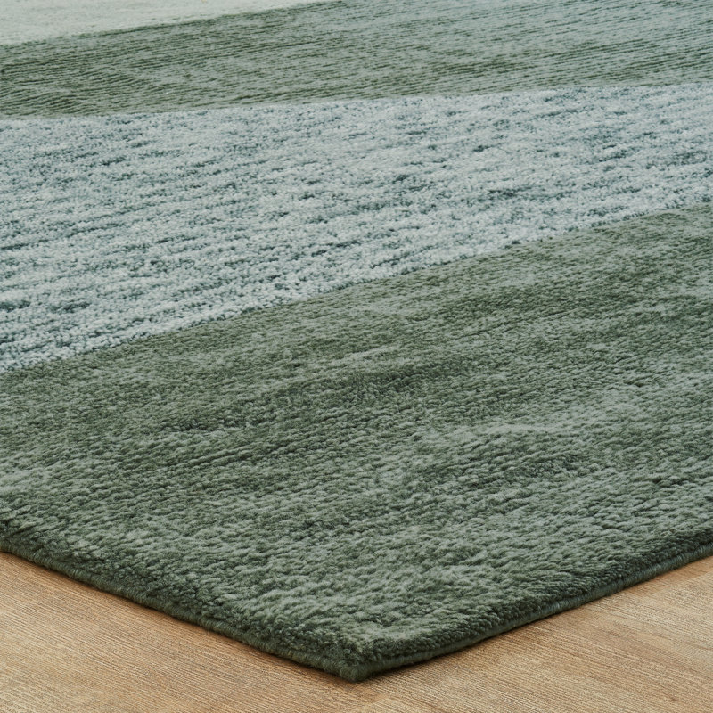 Arlo Evergreen Horizon Hand-Tufted Machine Washable Wool Area Rug, 7'6" x 9'6"