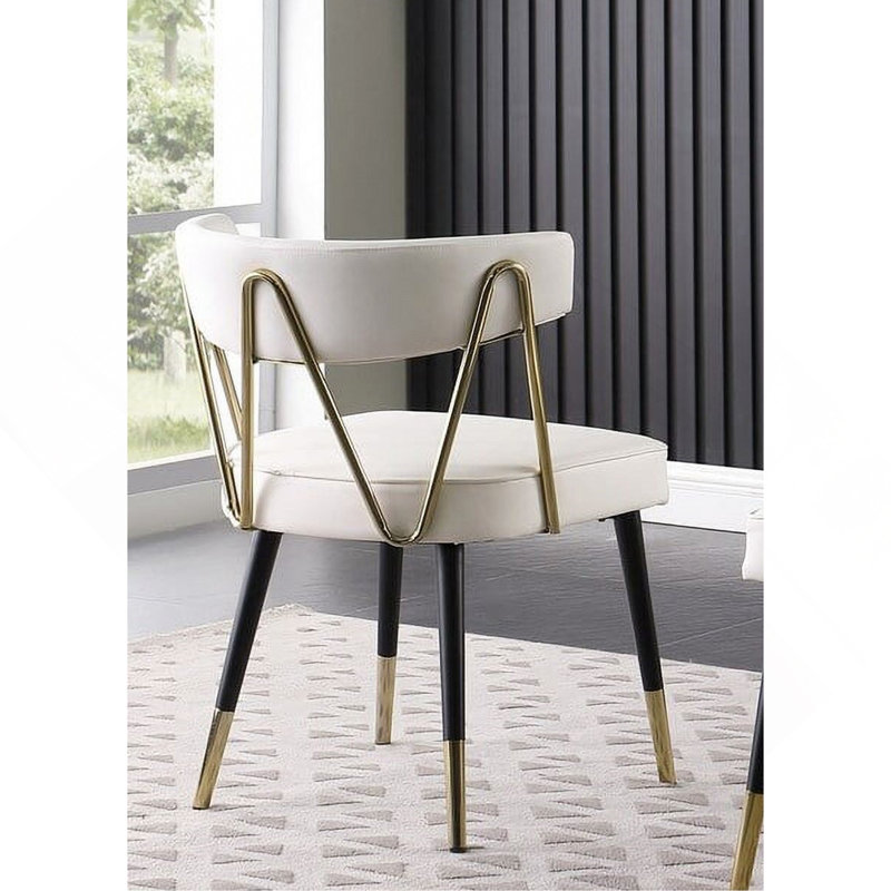 Chaise de salle à manger rembourrée Glam