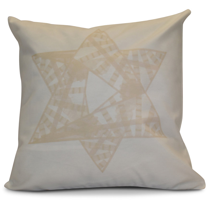 Hanukkah Reversible Throw Pillow, 18" x 18", Cream/Off White