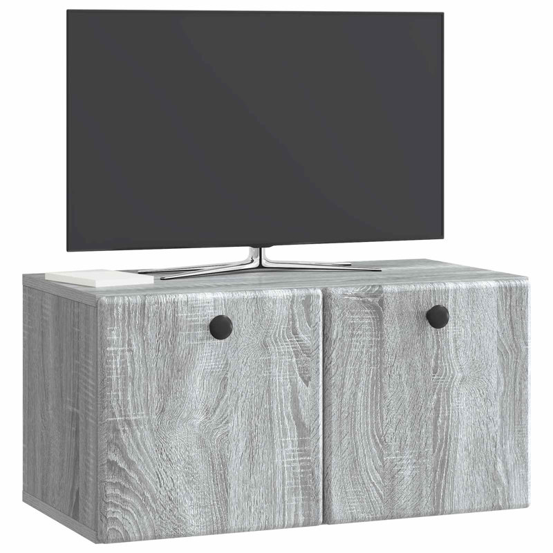 TV Stand, 30cm H x 59.5cm L x 31cm W, Grey Sonoma