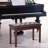 Duet-Ready Keyboard Bench In Brown With Faux Leather Cushion And Wooden Base Duet- Piano Stool Stable Structure
