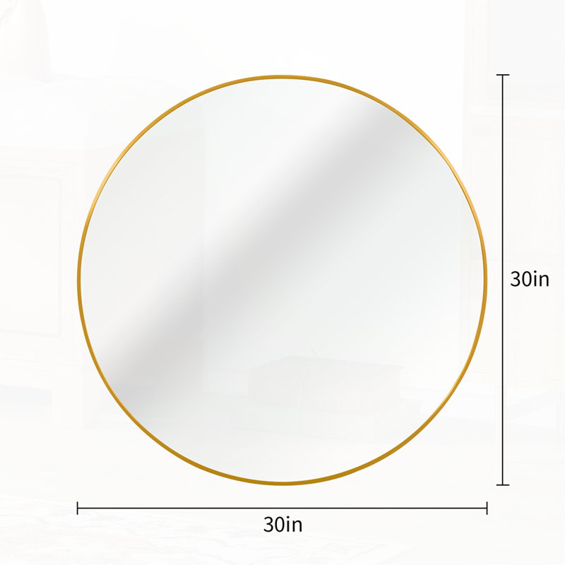 Miroir de salle de bain, Gold, 30 po x 30 po