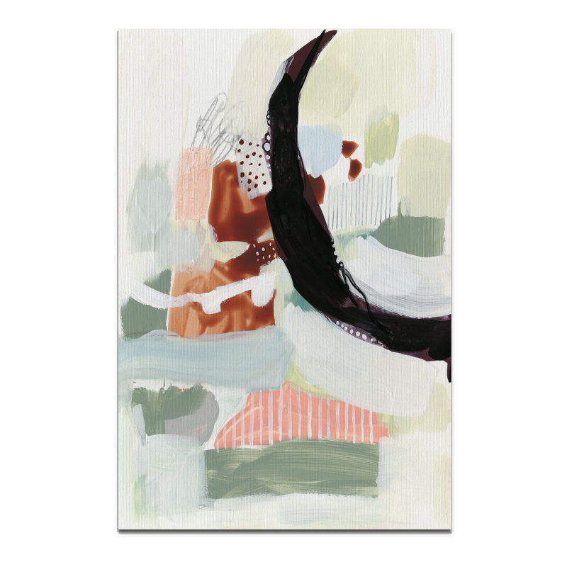 « synchronal vi »-impression sur toile, H 18 po x l 12 po x P 1,5 po, Toile tendue