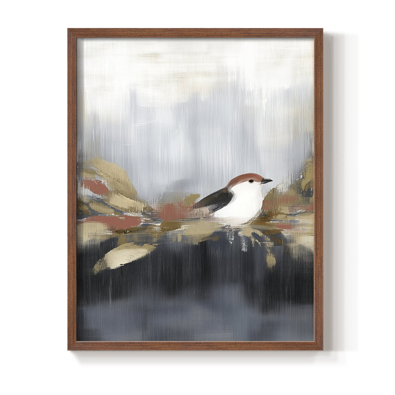 «Christmas Holiday», reproduction d'art encadrée CCIX - bois massif, H 11 po x l 9 po, Noyer