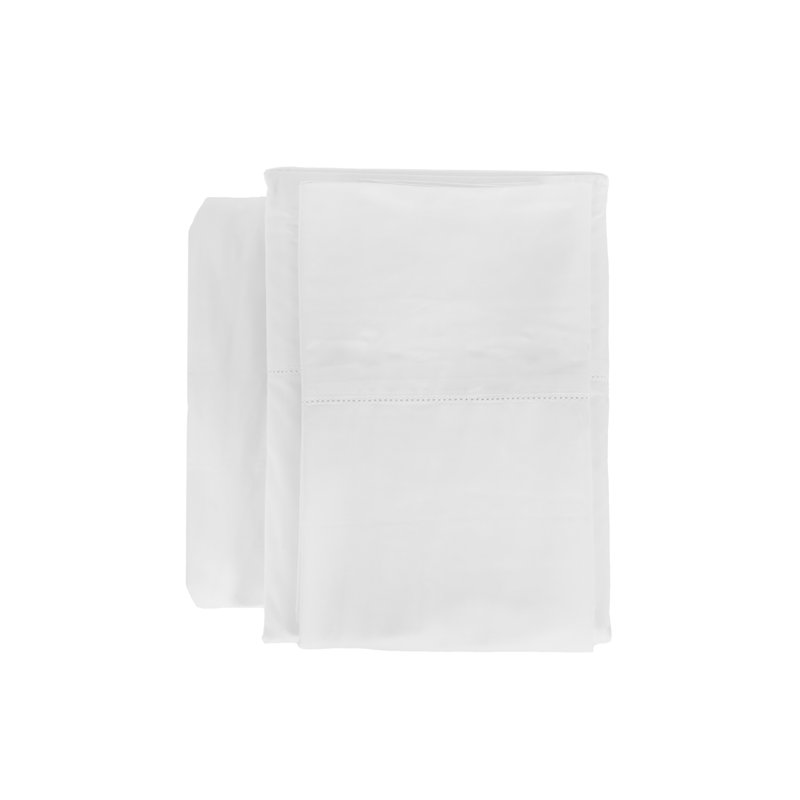 Classico 300 Thread Count Sateen Sheet Set, White, Queen Sheet Set + 2 Pillowcases