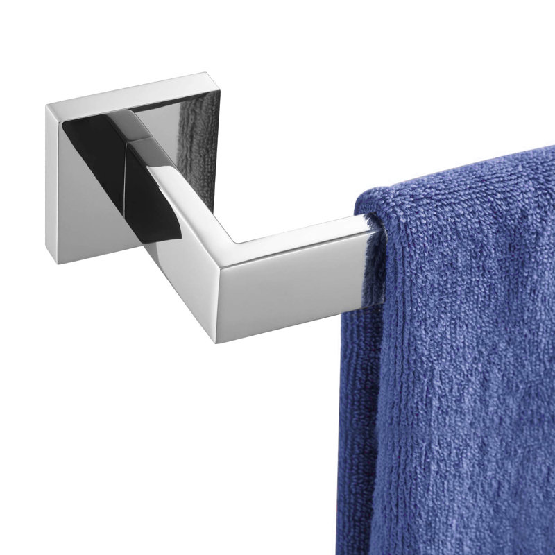 24-Inch Wall Mounted Single Towel Bar(2 Pack), Chrome