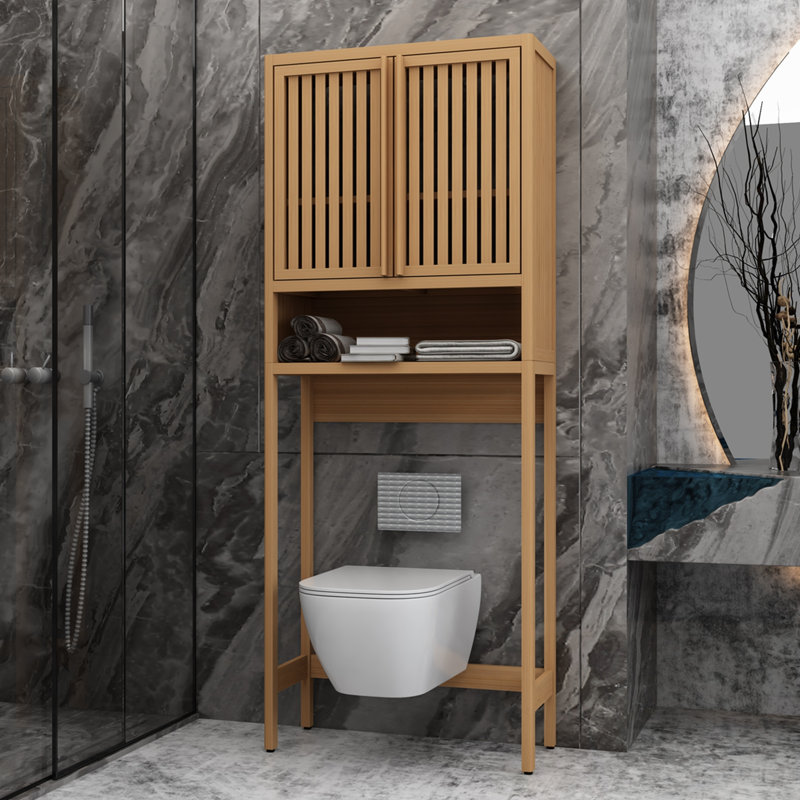 Support de toilette avec tablette ouverte et portes doubles, Neutre