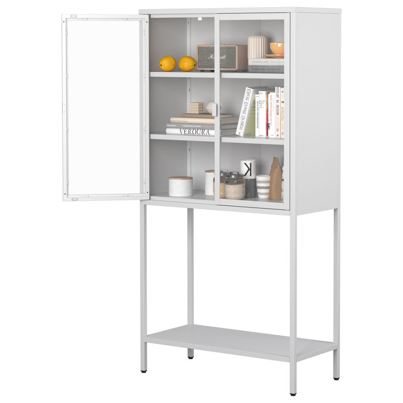 Armoire de rangement en métal, Blanc