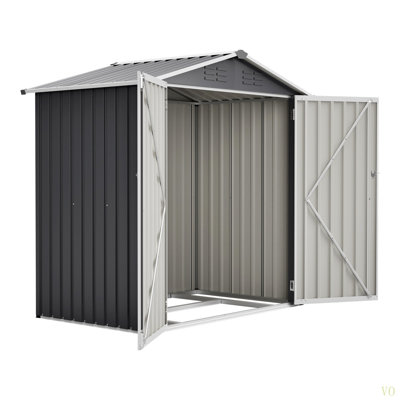 Metal Outdoor Storage Shed 6 X 4 FT Metal Shed With Lockable Door,Waterproof Garden Tool Shed Storage House For Backyard Patio Lawn