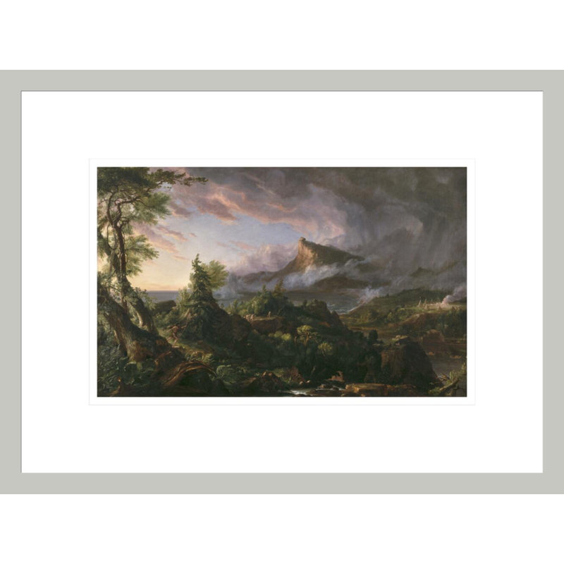 «The Course of Empire - The Savage State» par Thomas Cole, impression giclée encadrée, H 12,59 po x l 16,75 po