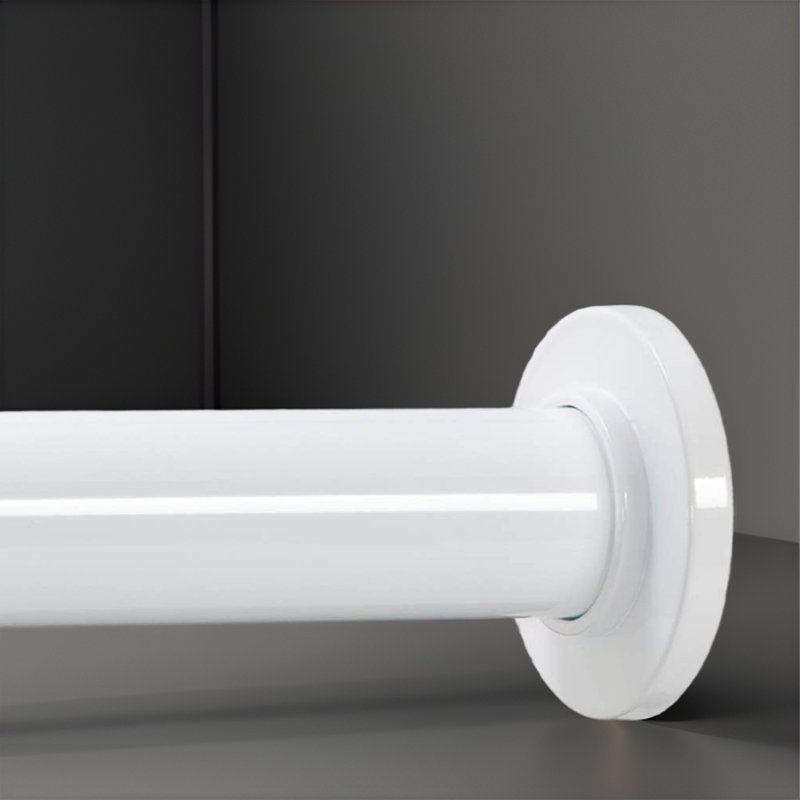 Tringle à rideaux à tension de ressort robuste - Installation réglable sans outil pour la douche, les fenêtres et les portes - Finition antirouille avec embouts en caoutchouc antidérapants