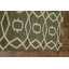 Tapis vert en laine touffeté à la main treillis oriental Senna