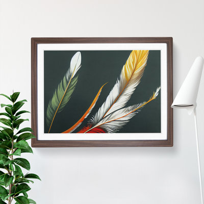 Prime Bird Feathers - Single Picture Frame Print