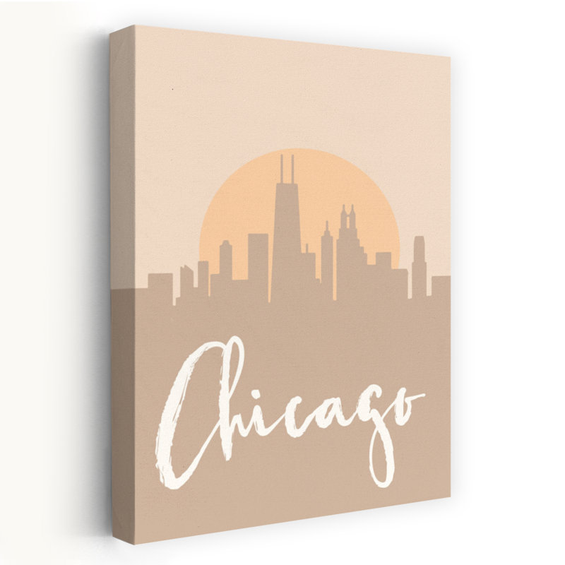 «Skyline Earth Tone 2 21 Abstract Contemporary City Art», art mural, H 60 po x l 40 po