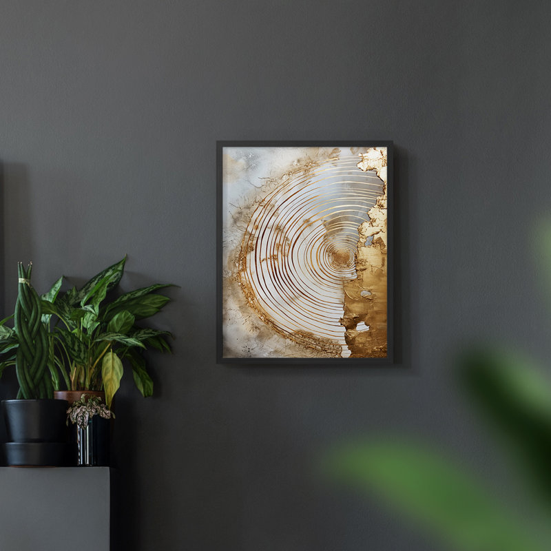 Série ABSTRACT CLxxIV - reproduction encadrée de qualité supérieure - prête à être accrochée - aucun clou requis