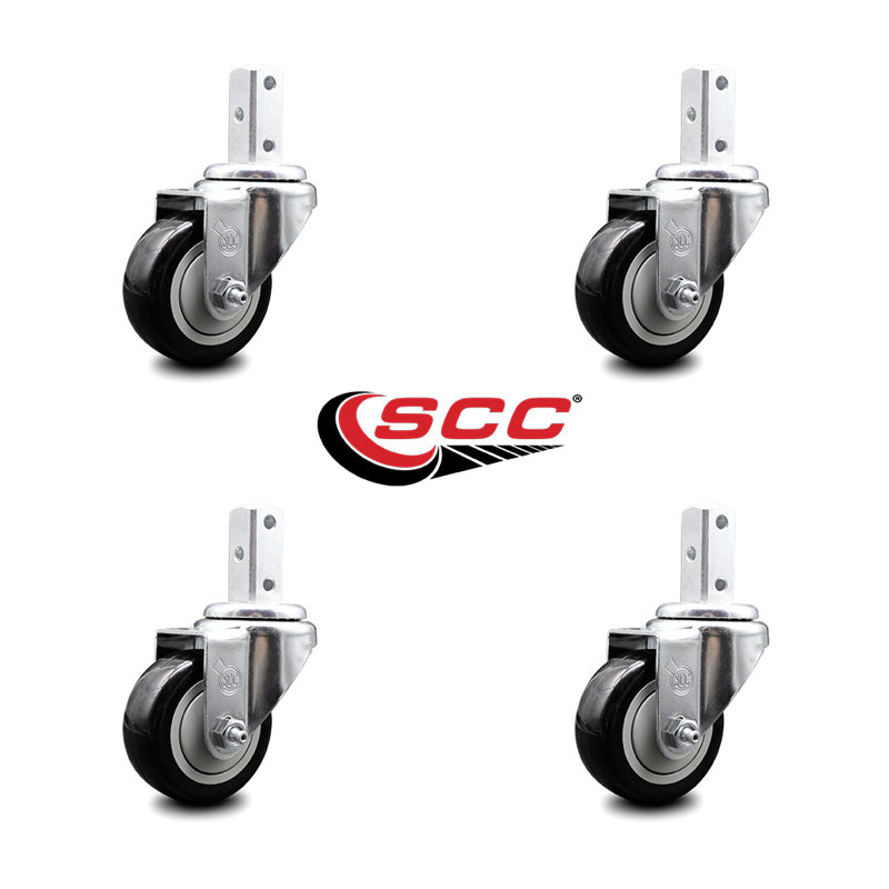 Polyurethane Casters, Black