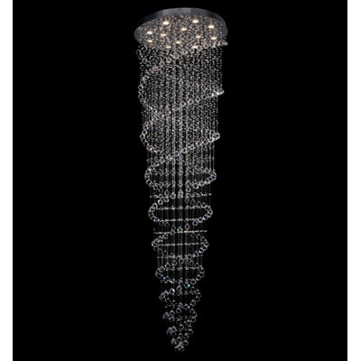 Karelia Modern 12 Light Spiral Crystal Chandelier