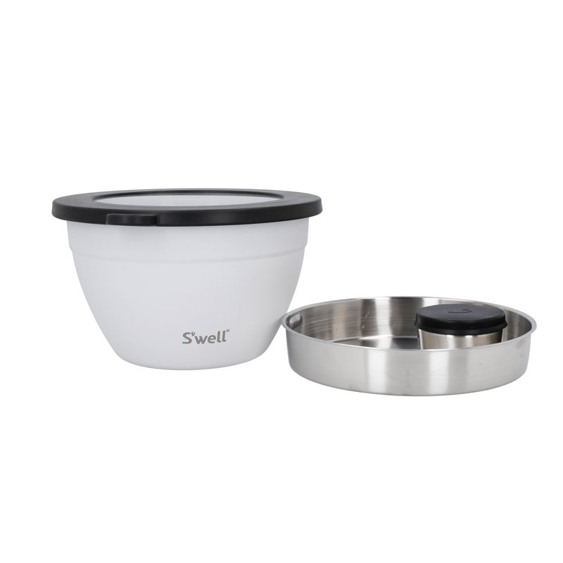 S'well Stainless Steel Salad Bowl, White