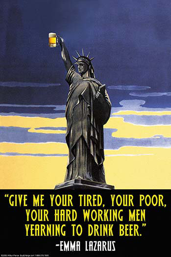 « donnez-moi votre fatigué, votre mauvais et votre homme travaillant dur » par wilbur pierce, affiche rétro